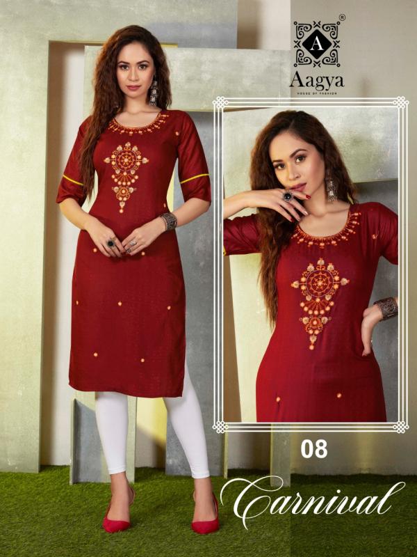 Aagya Carnival Vol 2 Rayon Casual Wear Designer Kurti Collection